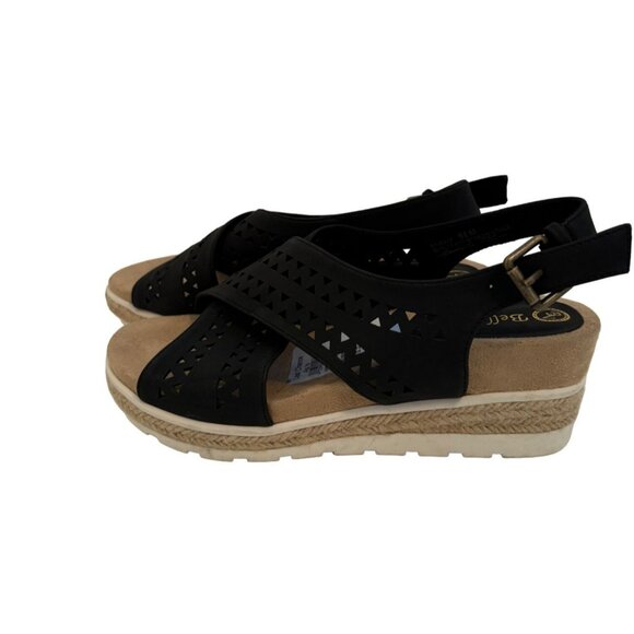 Bella Vita Black Wedge Sandals Women's Size 6.5 NWT - Picture 2 of 8
